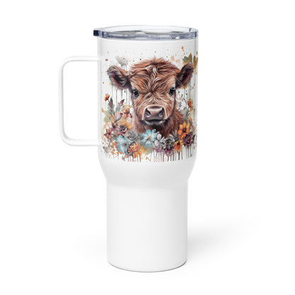 Country Meadow Cutie Travel mug with a handle