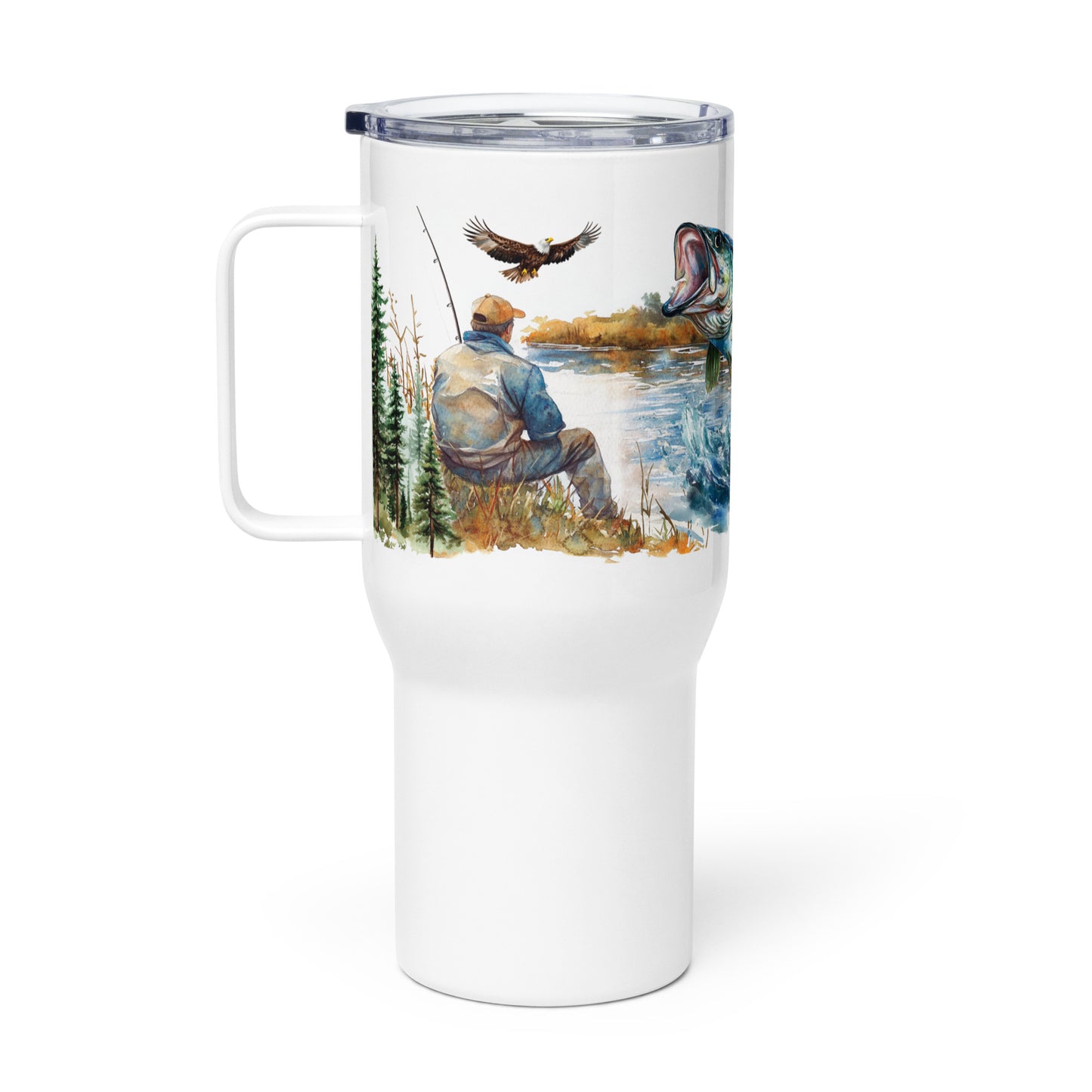 Nature's Still Waters Travel Mug With Handle