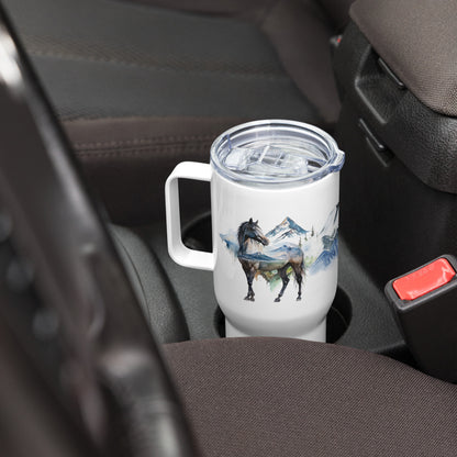 Mountain Horse Travel mug with a handle