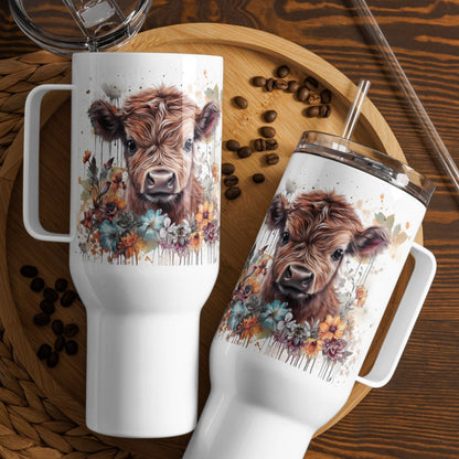 Country Meadow Cutie Travel mug with a handle