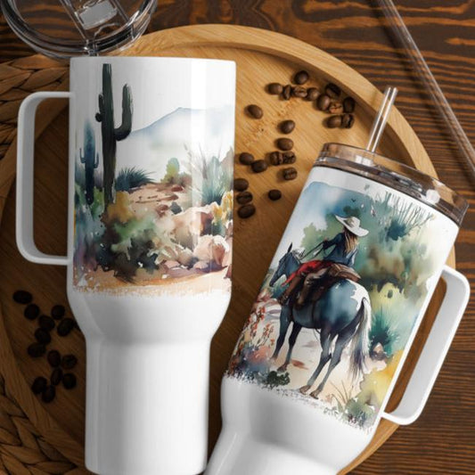 Desert Ride Travel Mug with Handle