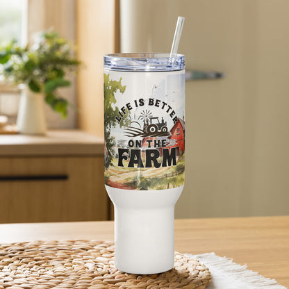 Life is Better on the Farm Travel Mug With Handle