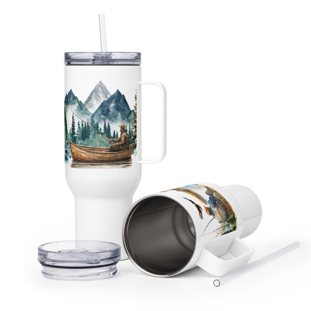 Nature's Still Waters Travel Mug With Handle