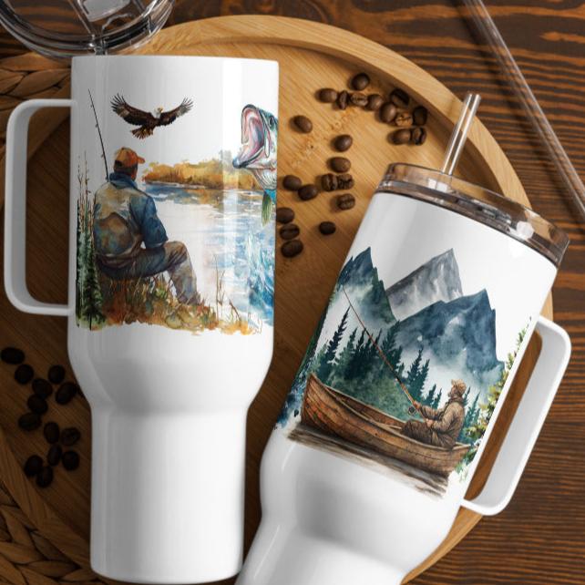 Nature's Still Waters Travel Mug With Handle