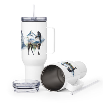 Mountain Horse Travel mug with a handle