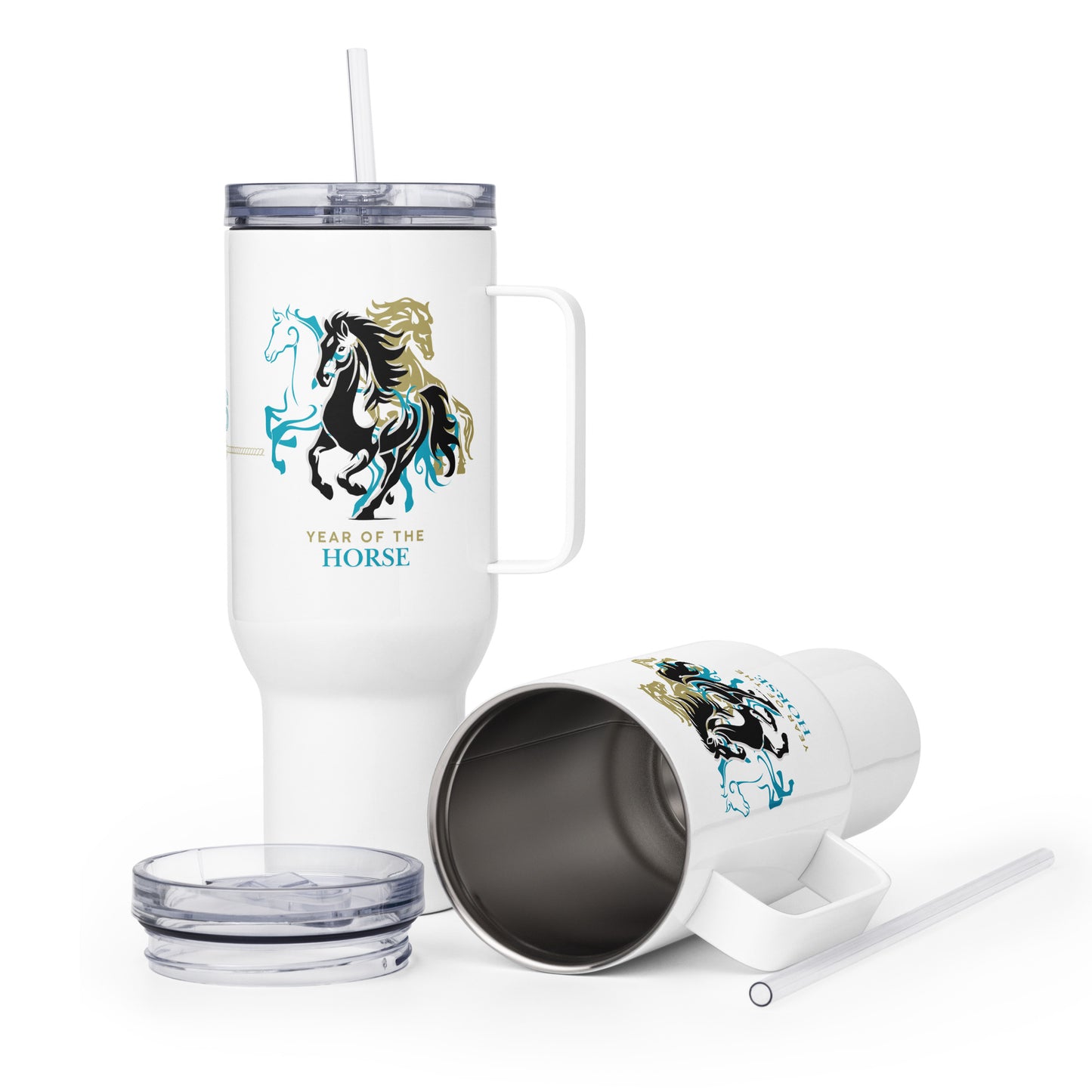 Year of the Horse Travel mug with a handle