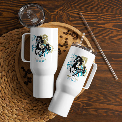 Year of the Horse Travel mug with a handle