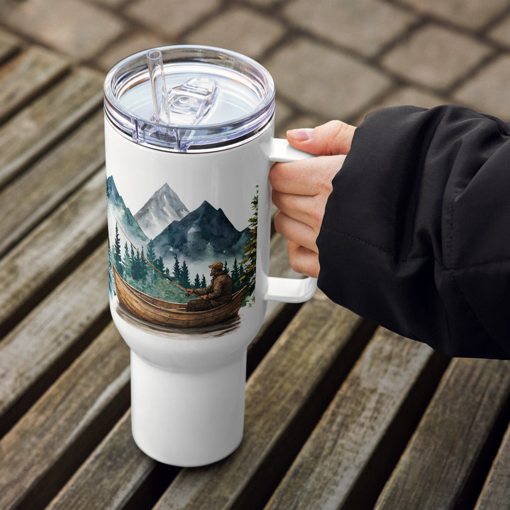 Nature's Still Waters Travel Mug With Handle