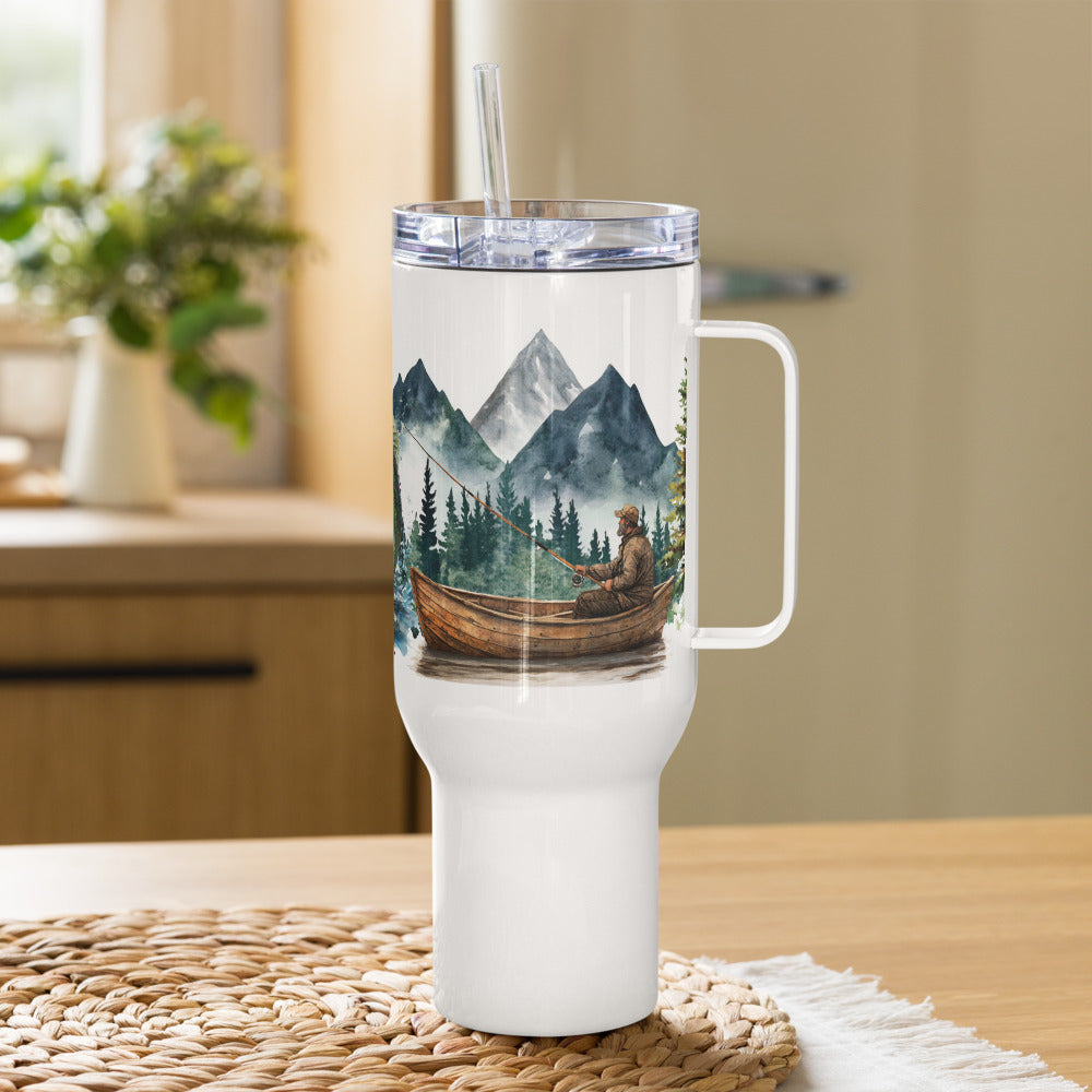 Nature's Still Waters Travel Mug With Handle