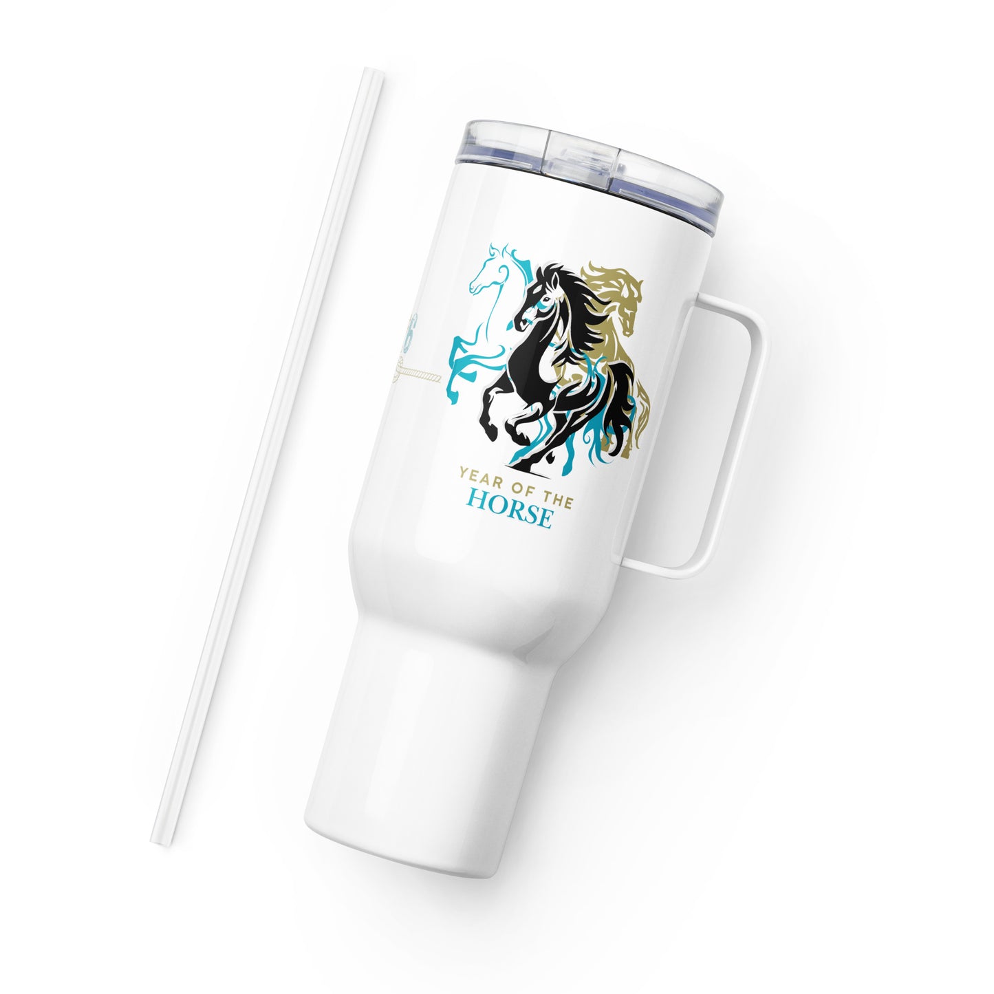 Year of the Horse Travel mug with a handle