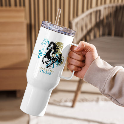 Year of the Horse Travel mug with a handle