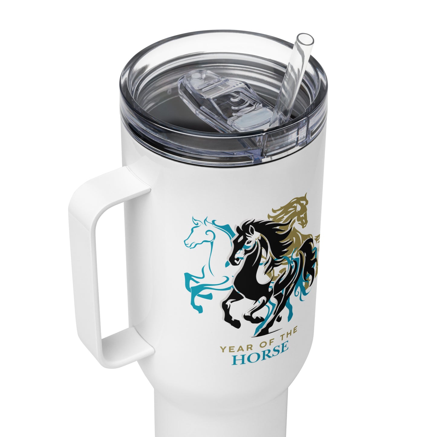 Year of the Horse Travel mug with a handle