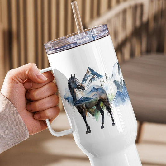 Mountain Horse Travel mug with a handle