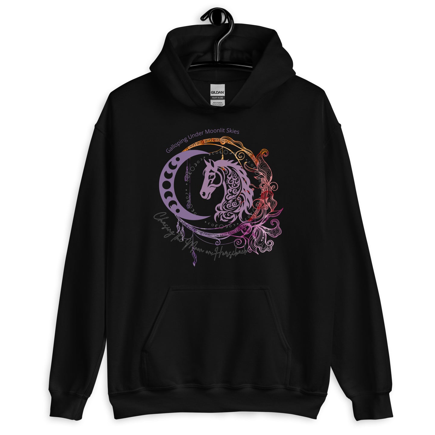 Chasing the Moon on Horseback Unisex Hoodie