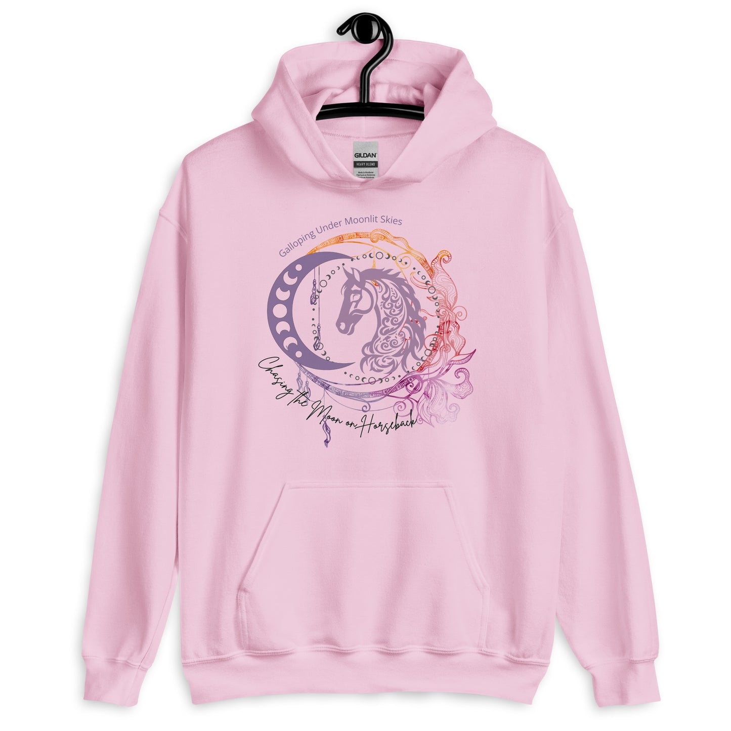 Chasing the Moon on Horseback Unisex Hoodie