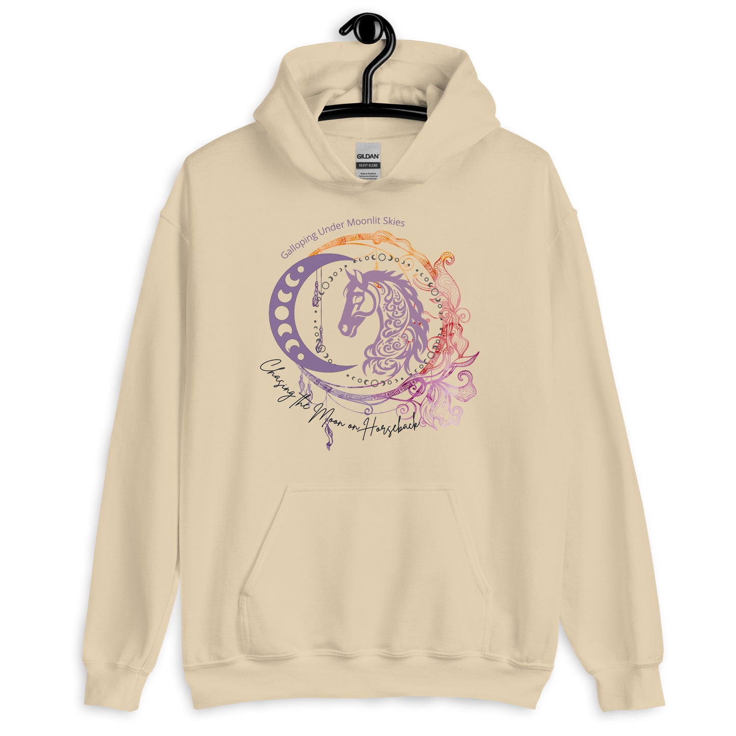 Chasing the Moon on Horseback Unisex Hoodie