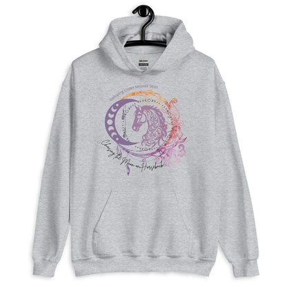 Chasing the Moon on Horseback Unisex Hoodie