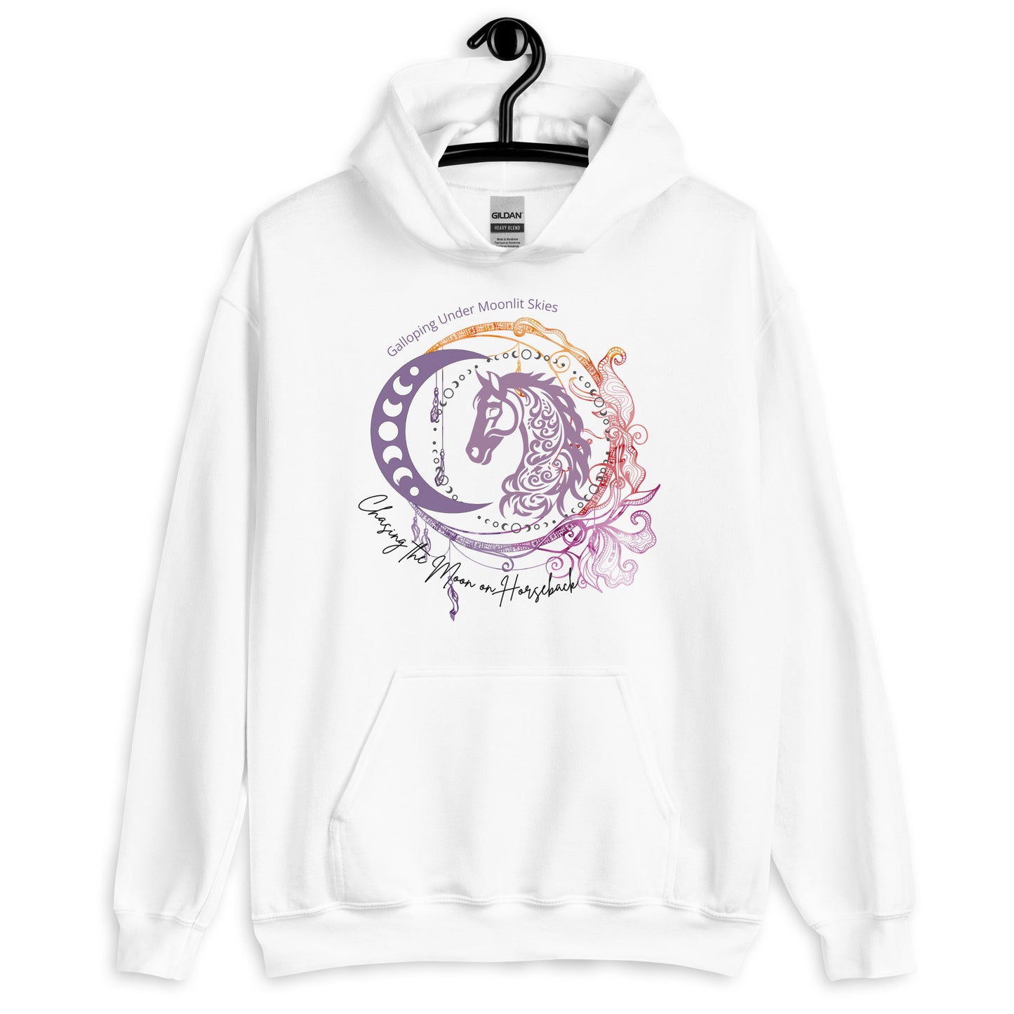 Chasing the Moon on Horseback Unisex Hoodie