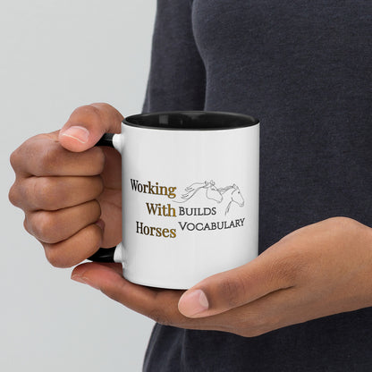 Working With Horses Builds Vocabulary Mug with Color Inside