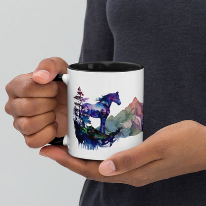 Indigo Mountain Hourse Mug with Color Inside