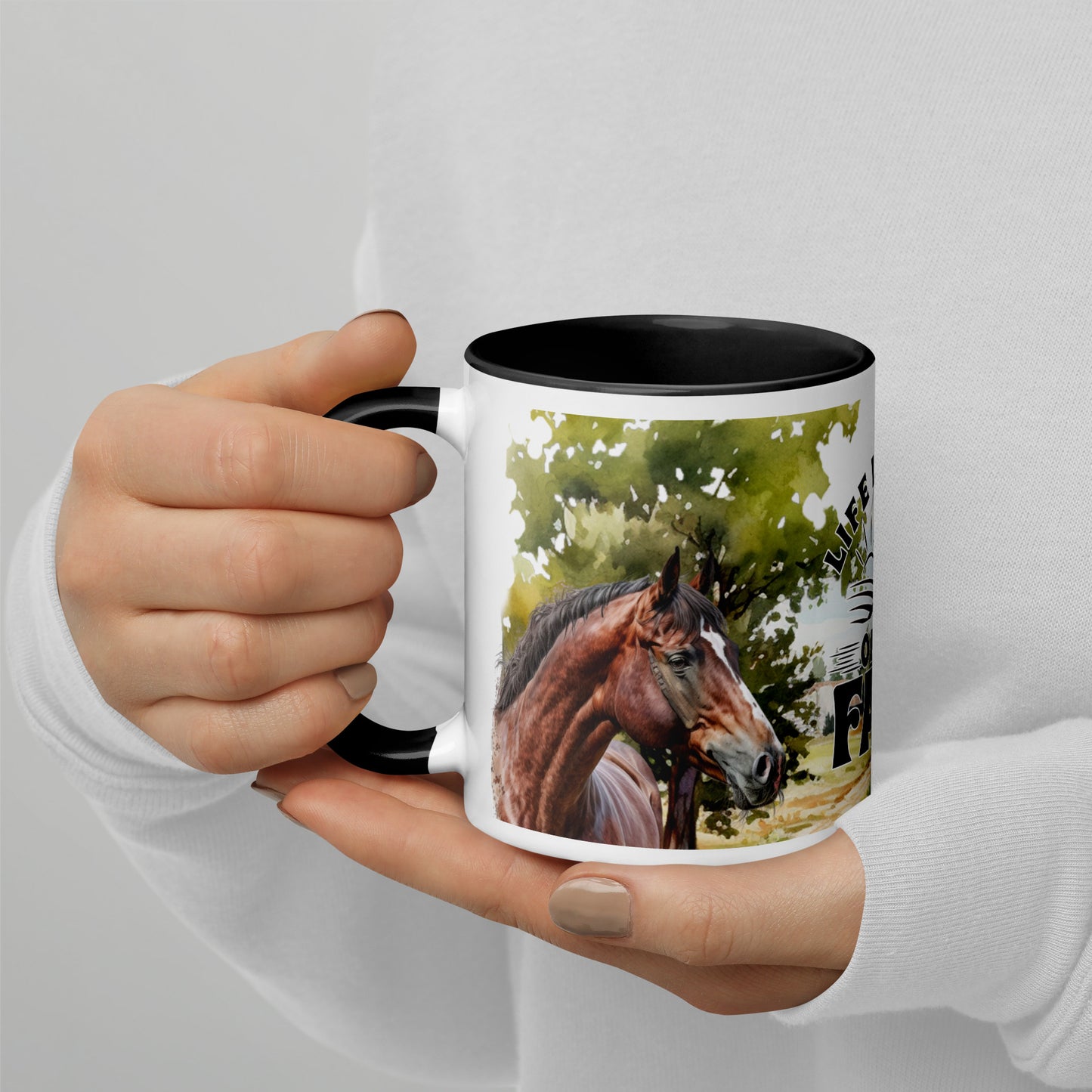 Life Is Better On The Farm Mug with Color Inside