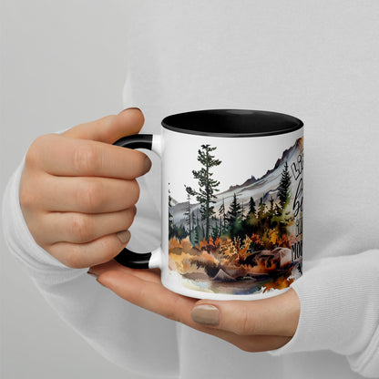 Life Is Better In The Mountains Mug with Color Inside