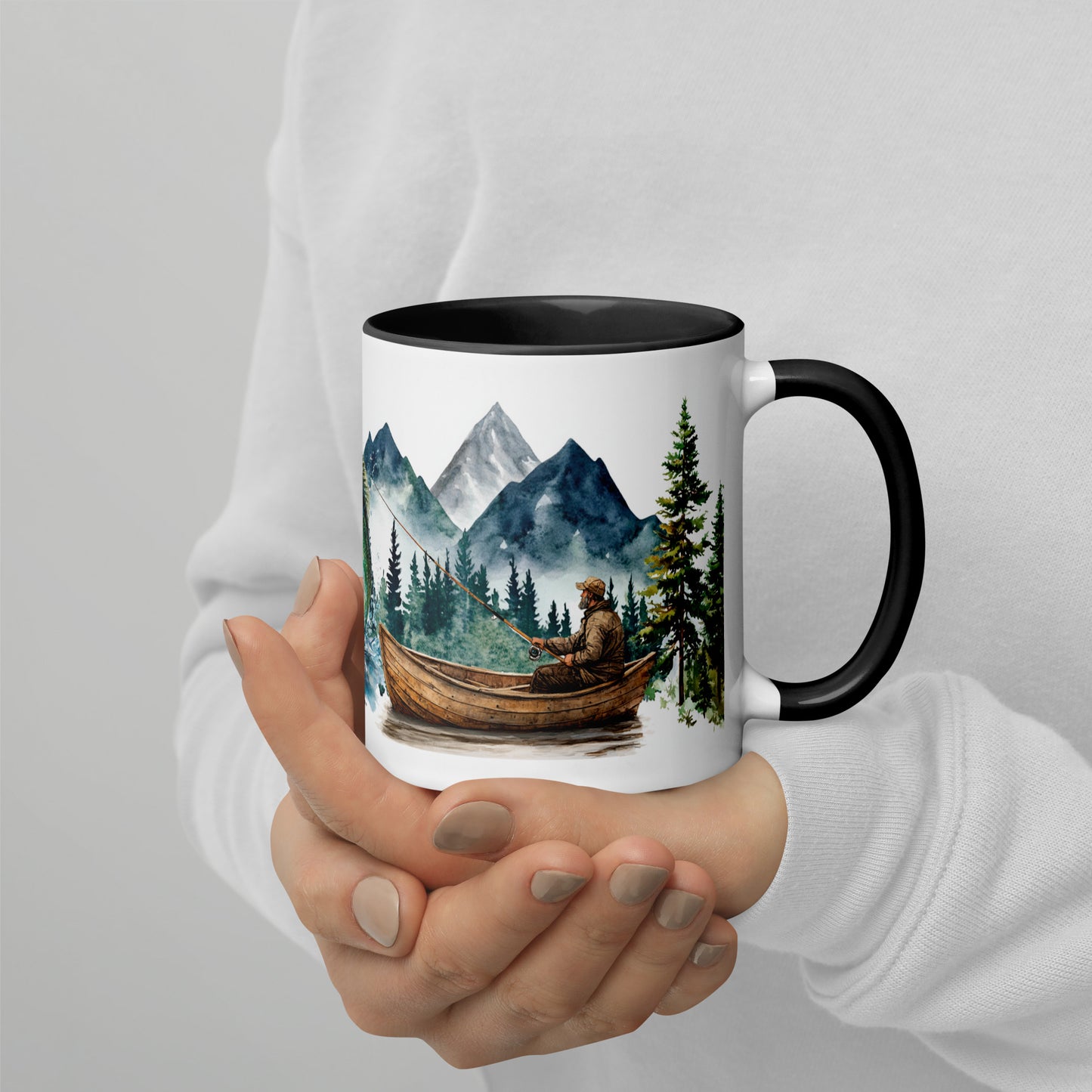 Nature's Still Waters Mug with Color Inside