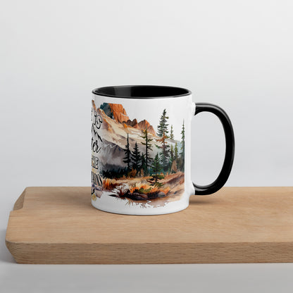 Life Is Better In The Mountains Mug with Color Inside