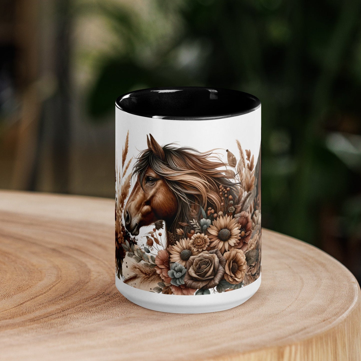 Saddle Up and Bloom Mug with Color Inside
