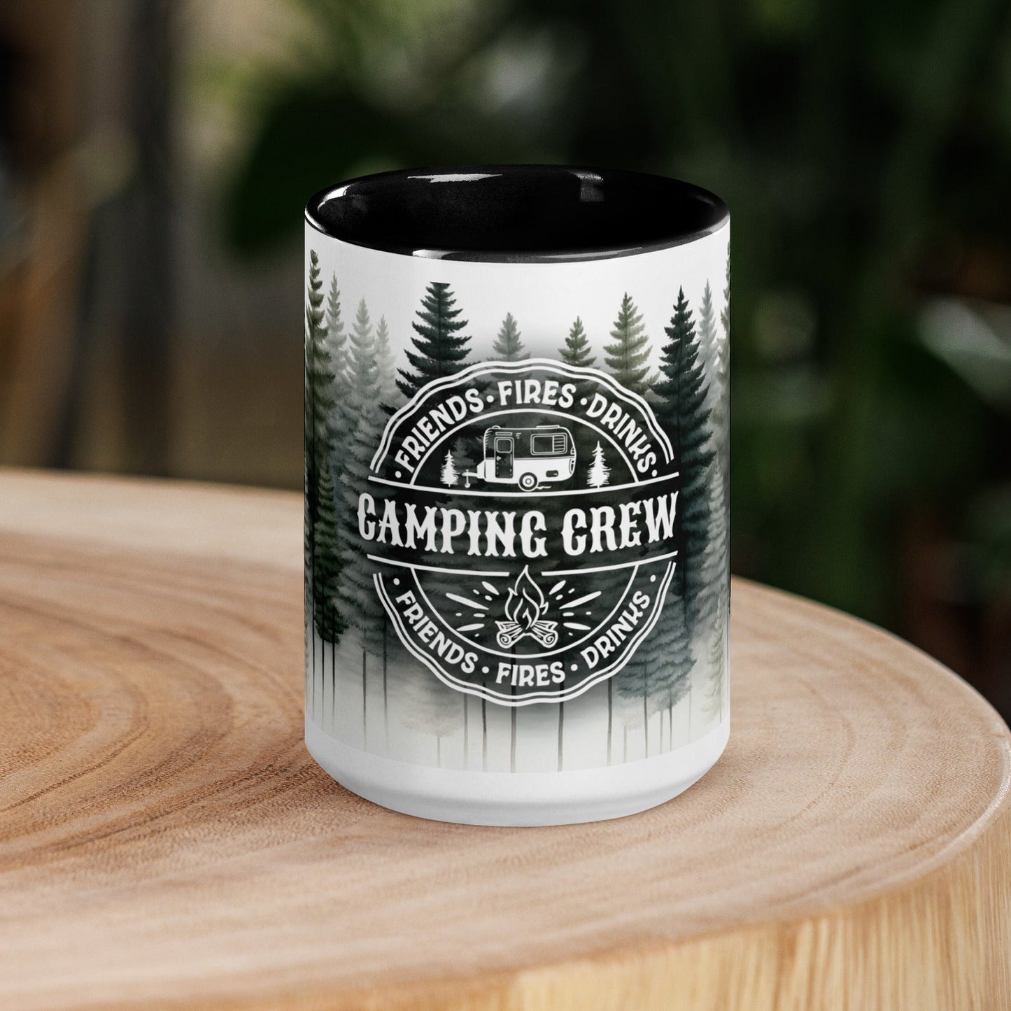 Camping Crew Mug with Color Inside