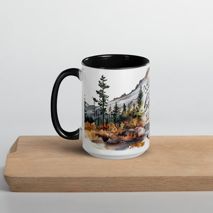 Life Is Better In The Mountains Mug with Color Inside