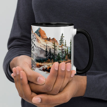Life Is Better In The Mountains Mug with Color Inside
