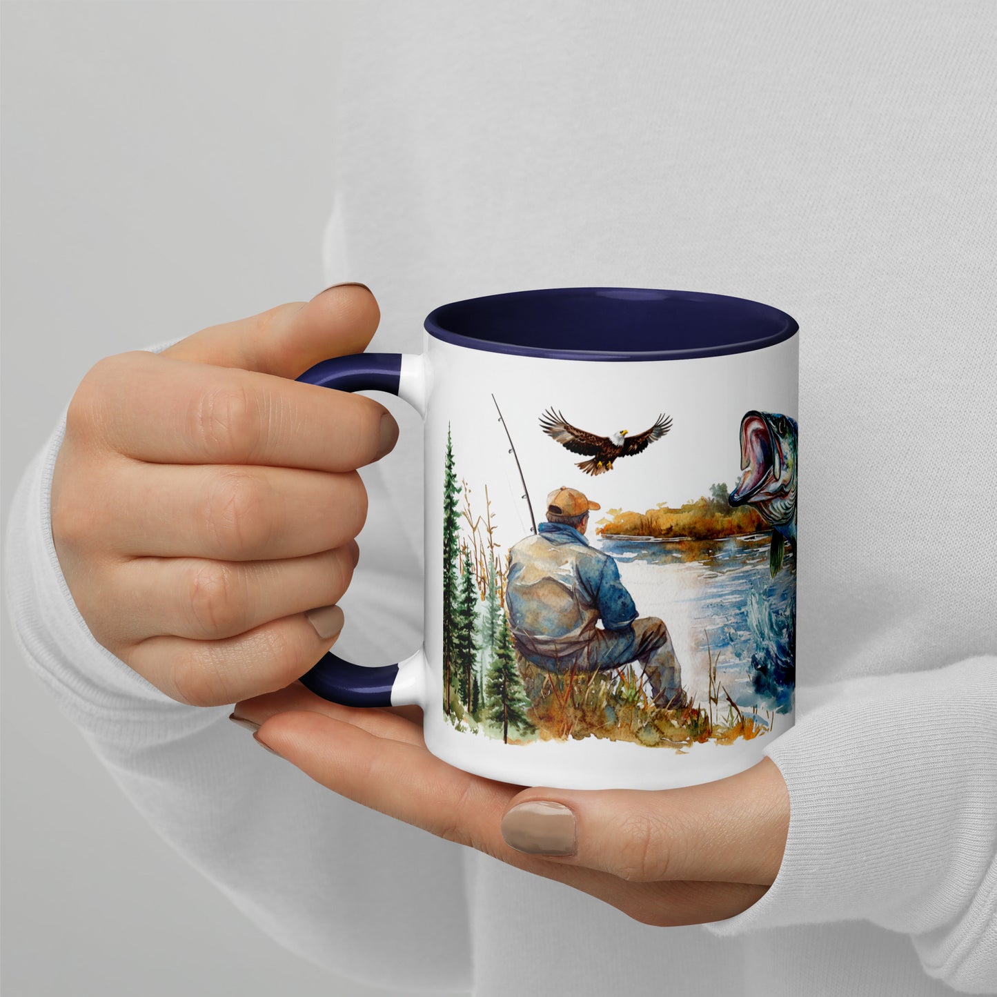 Nature's Still Waters Mug with Color Inside