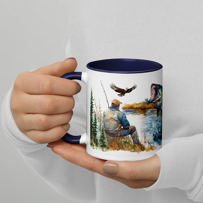 Nature's Still Waters Mug with Color Inside