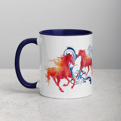 Fire Horse Mug with Color Inside