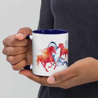 Fire Horse Mug with Color Inside