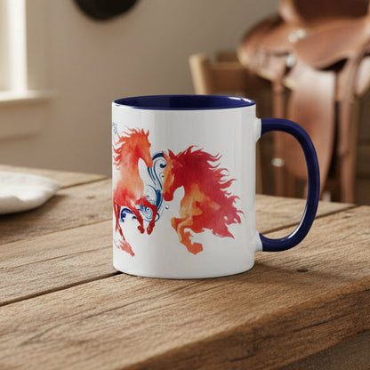 Fire Horse Mug with Color Inside