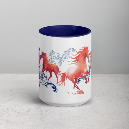 Fire Horse Mug with Color Inside