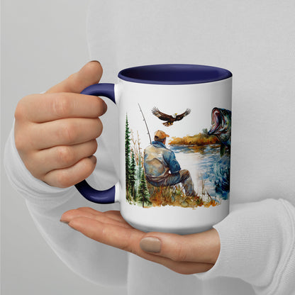 Nature's Still Waters Mug with Color Inside