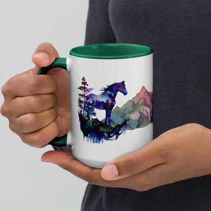 Indigo Mountain Hourse Mug with Color Inside