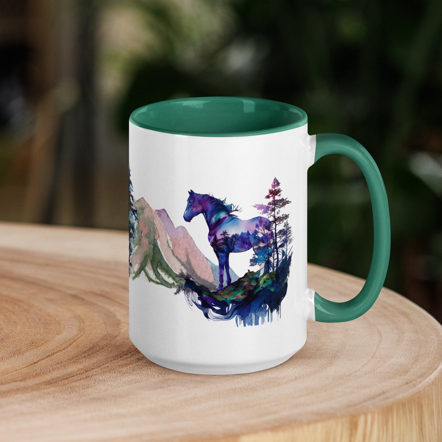 Indigo Mountain Hourse Mug with Color Inside