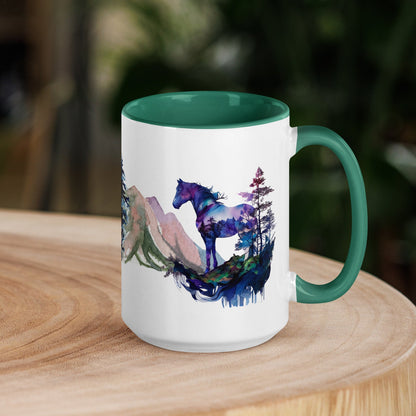Indigo Mountain Hourse Mug with Color Inside
