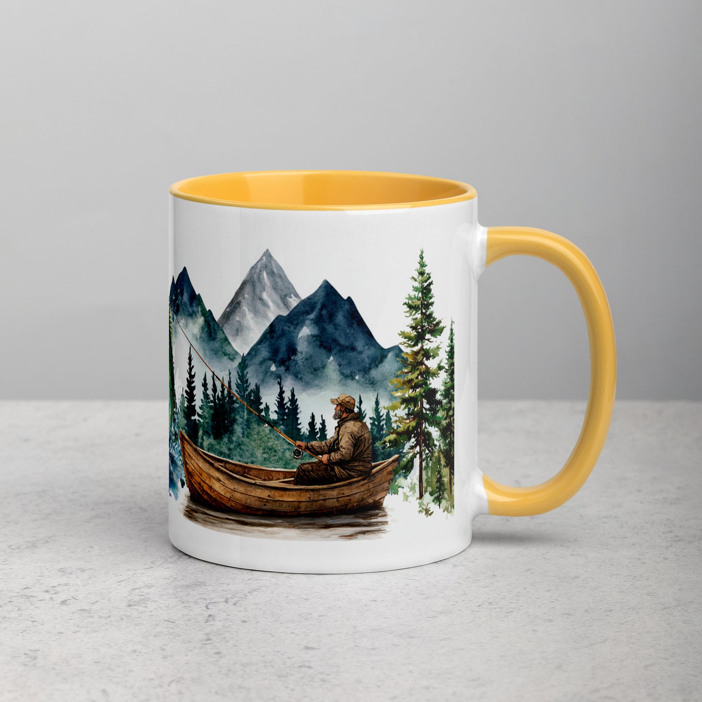 Nature's Still Waters Mug with Color Inside