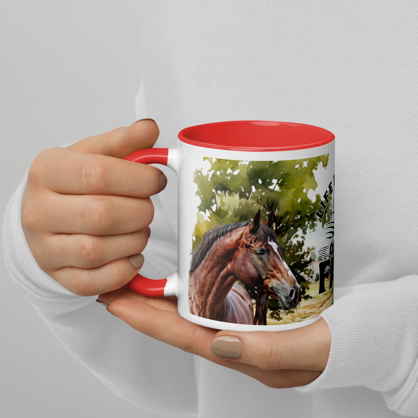 Life Is Better On The Farm Mug with Color Inside