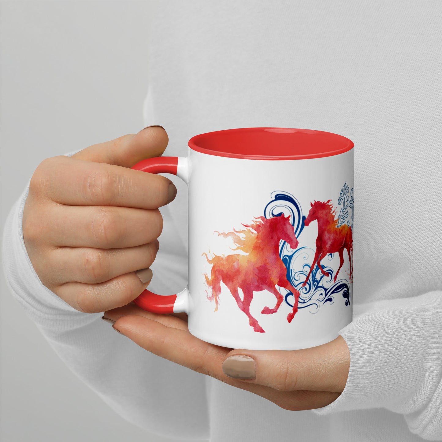 Fire Horse Mug with Color Inside