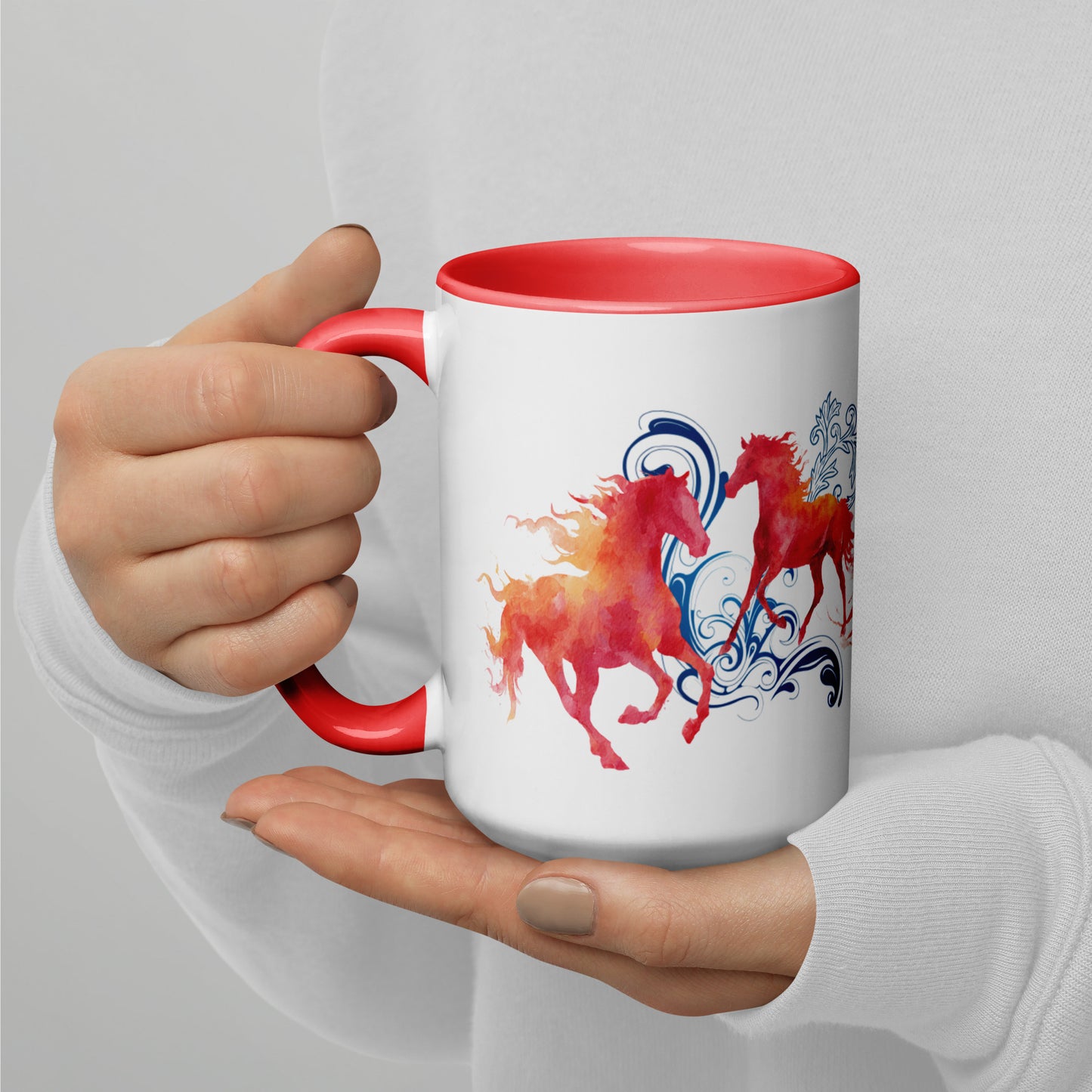 Fire Horse Mug with Color Inside