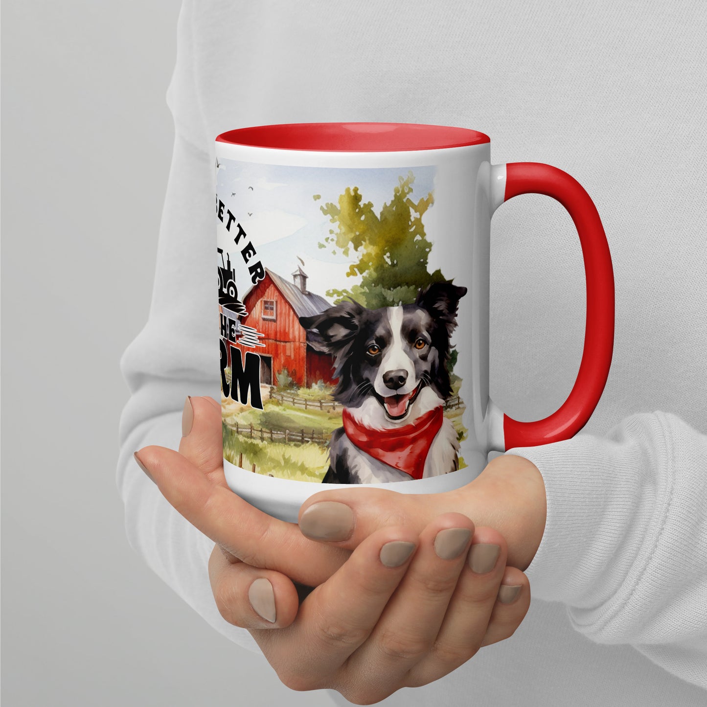 Life Is Better On The Farm Mug with Color Inside