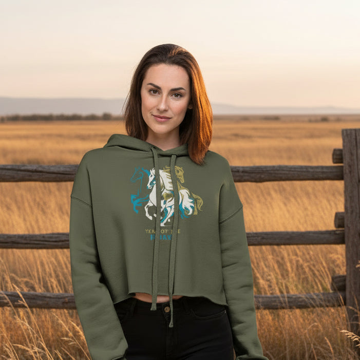 Year of the Horse Crop Hoodie