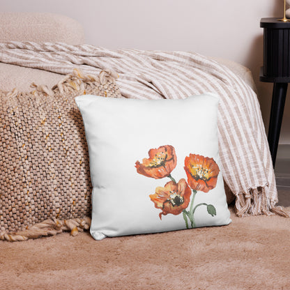 Horses and Poppies Pillow Case