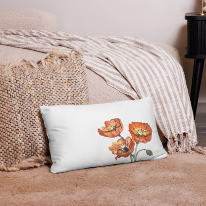 Horses and Poppies Pillow Case